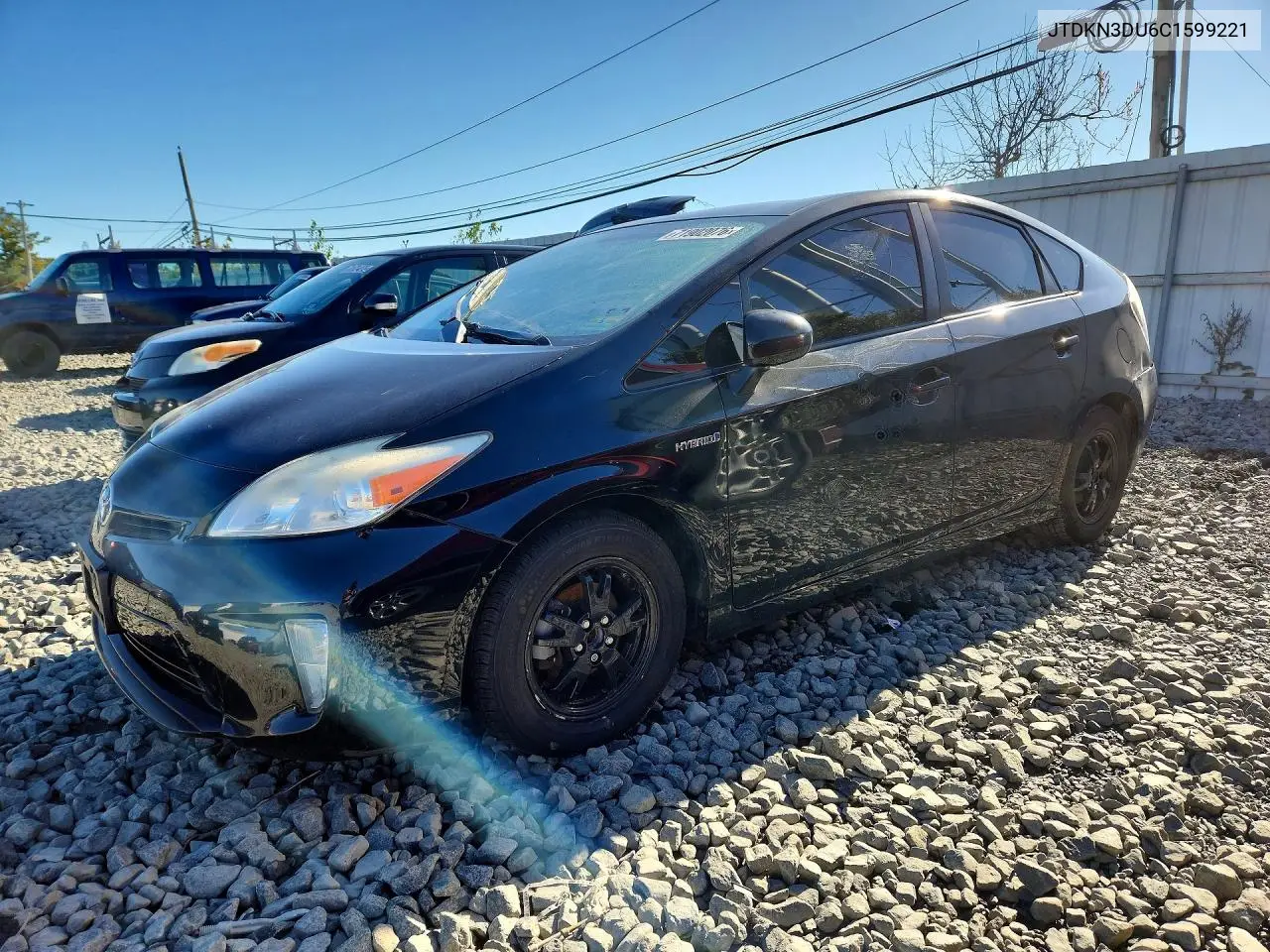 TOYOTA PRIUS 2012, VIN JTDKN3DU6C1599221
