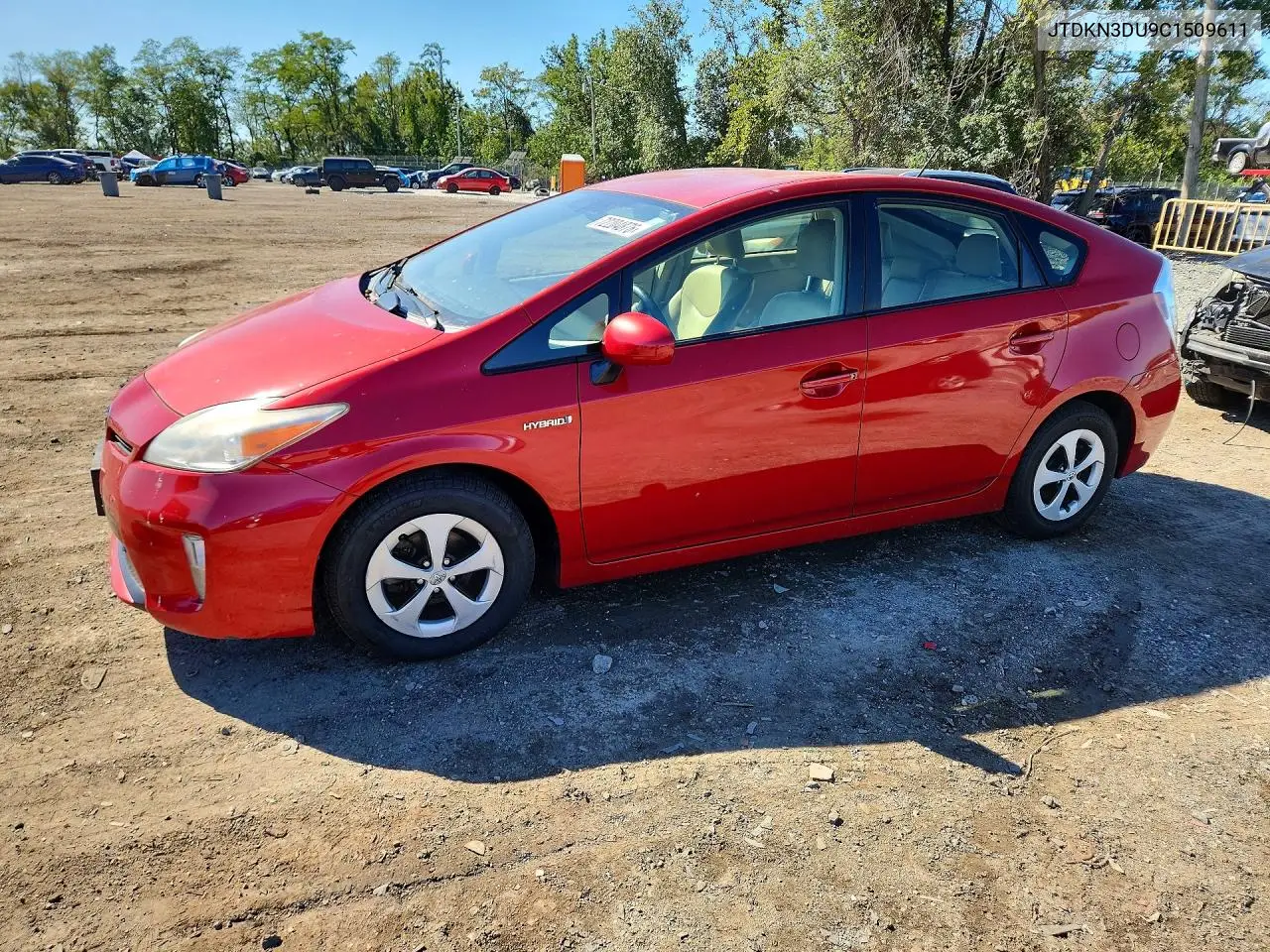 TOYOTA PRIUS 2012, VIN JTDKN3DU9C1509611