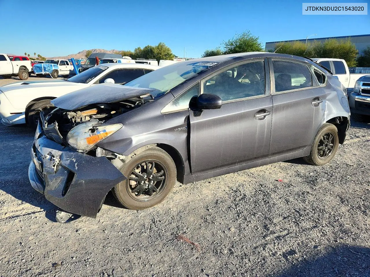 TOYOTA PRIUS 2012, VIN JTDKN3DU2C1543020