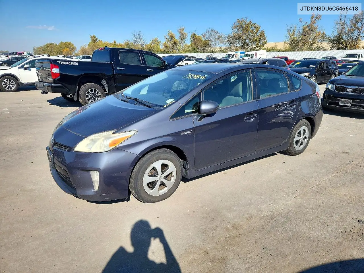 TOYOTA PRIUS 2012, VIN JTDKN3DU6C5466418