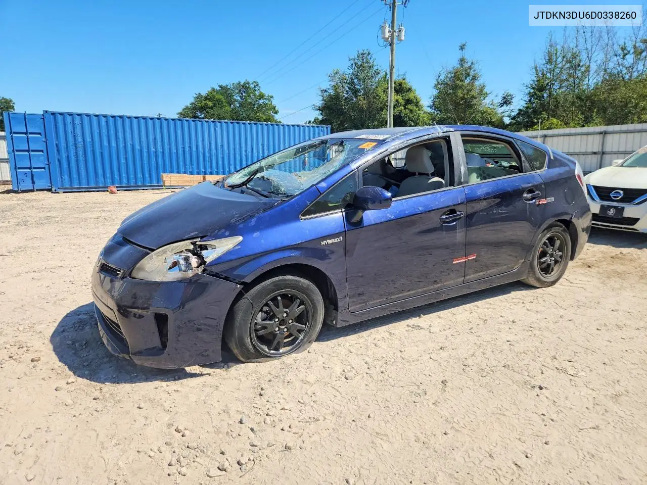 TOYOTA PRIUS 2013, VIN JTDKN3DU6D0338260