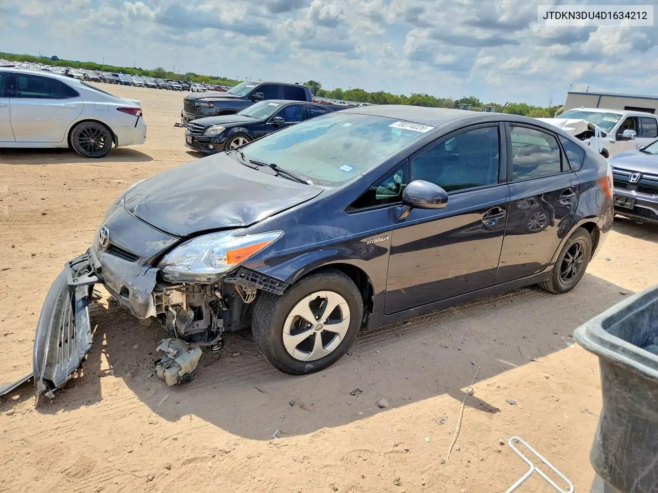 TOYOTA PRIUS 2013, VIN JTDKN3DU4D1634212