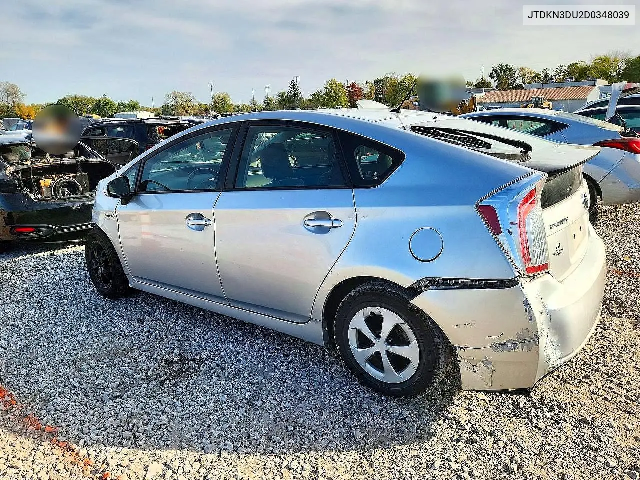 2013 TOYOTA PRIUS VIN JTDKN3DU2D0348039 — фото 2