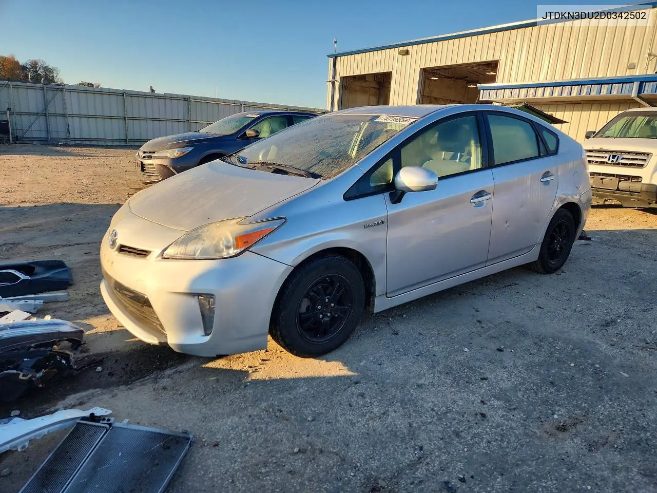 TOYOTA PRIUS 2013, VIN JTDKN3DU2D0342502