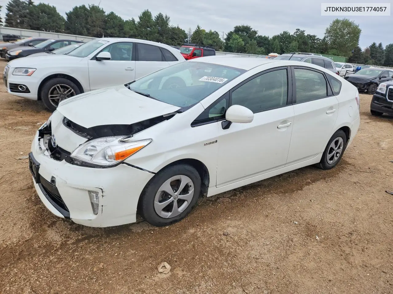 TOYOTA PRIUS 2014, VIN JTDKN3DU3E1774057