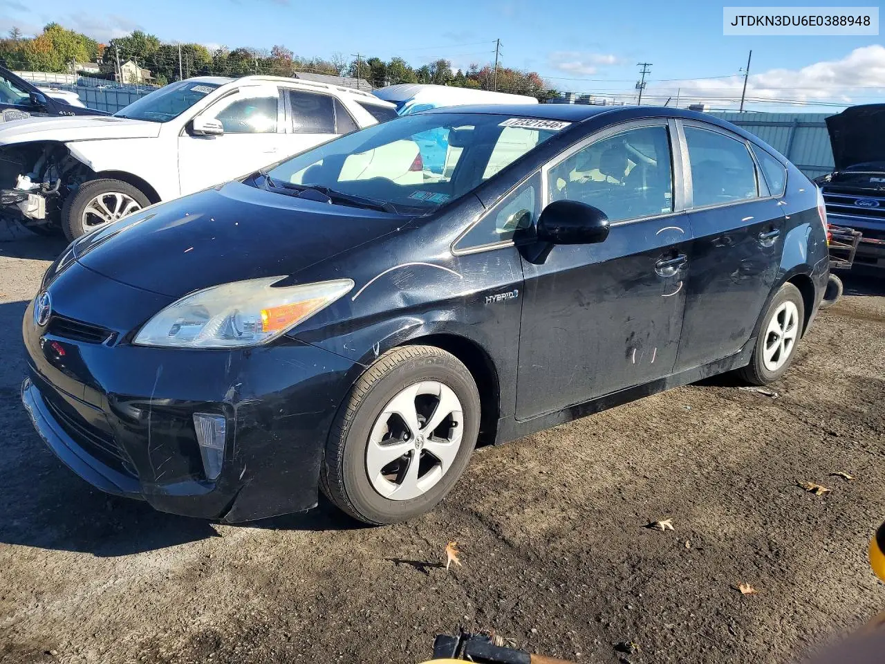 TOYOTA PRIUS 2014, VIN JTDKN3DU6E0388948