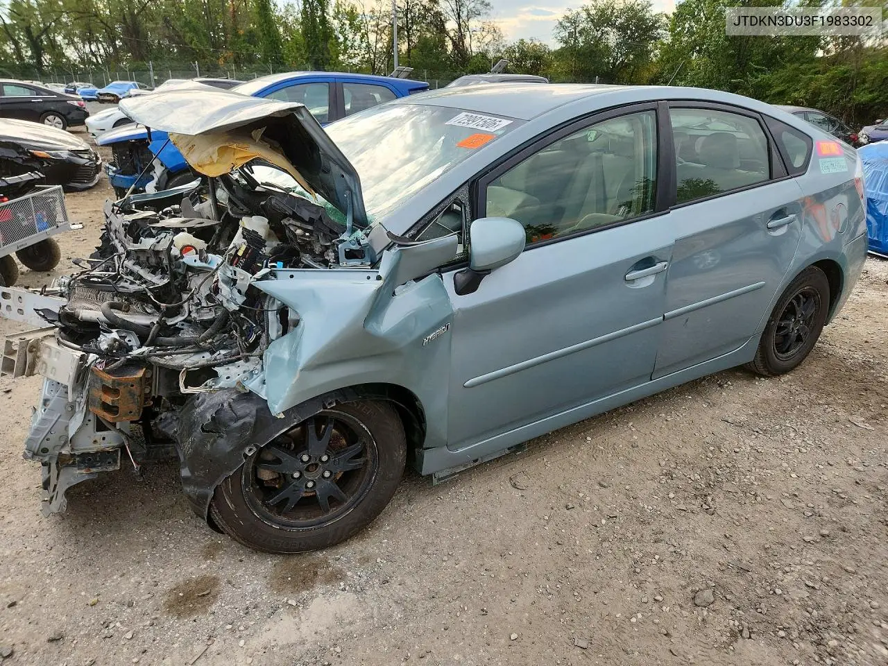 TOYOTA PRIUS 2015, VIN JTDKN3DU3F1983302