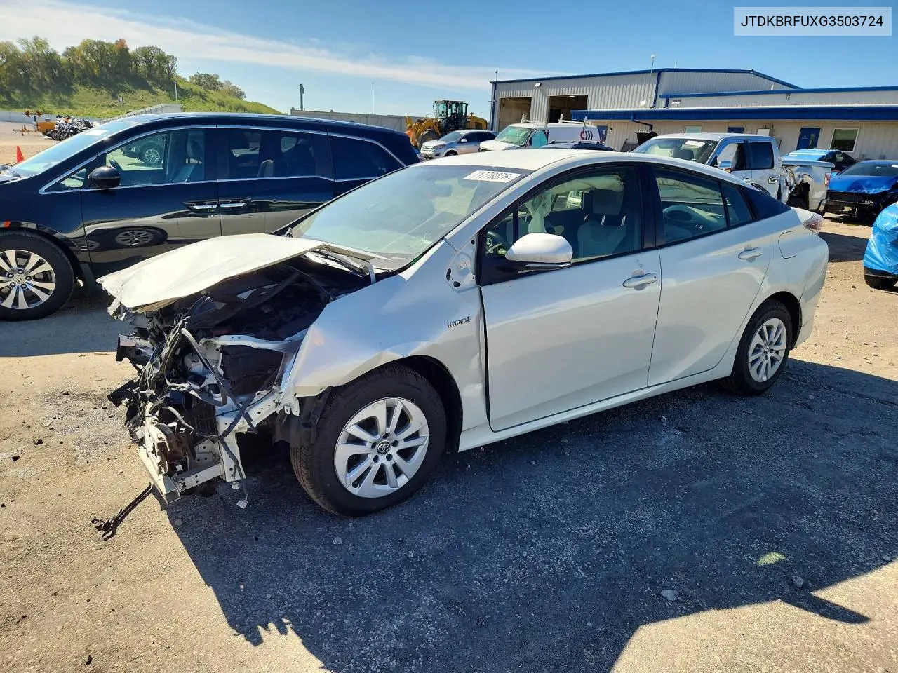 TOYOTA PRIUS 2016, VIN JTDKBRFUXG3503724