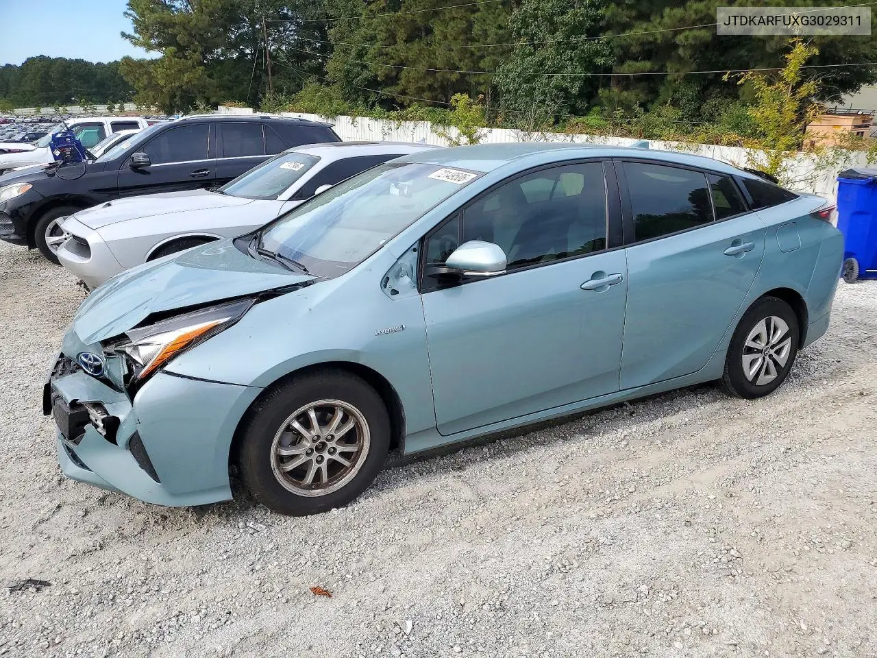 TOYOTA PRIUS 2016, VIN JTDKARFUXG3029311