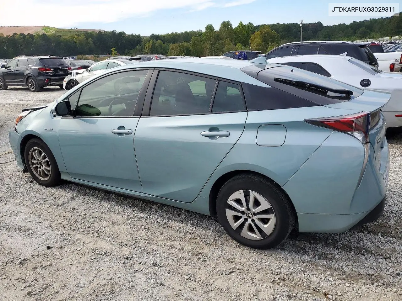 2016 TOYOTA PRIUS VIN JTDKARFUXG3029311 — фото 2