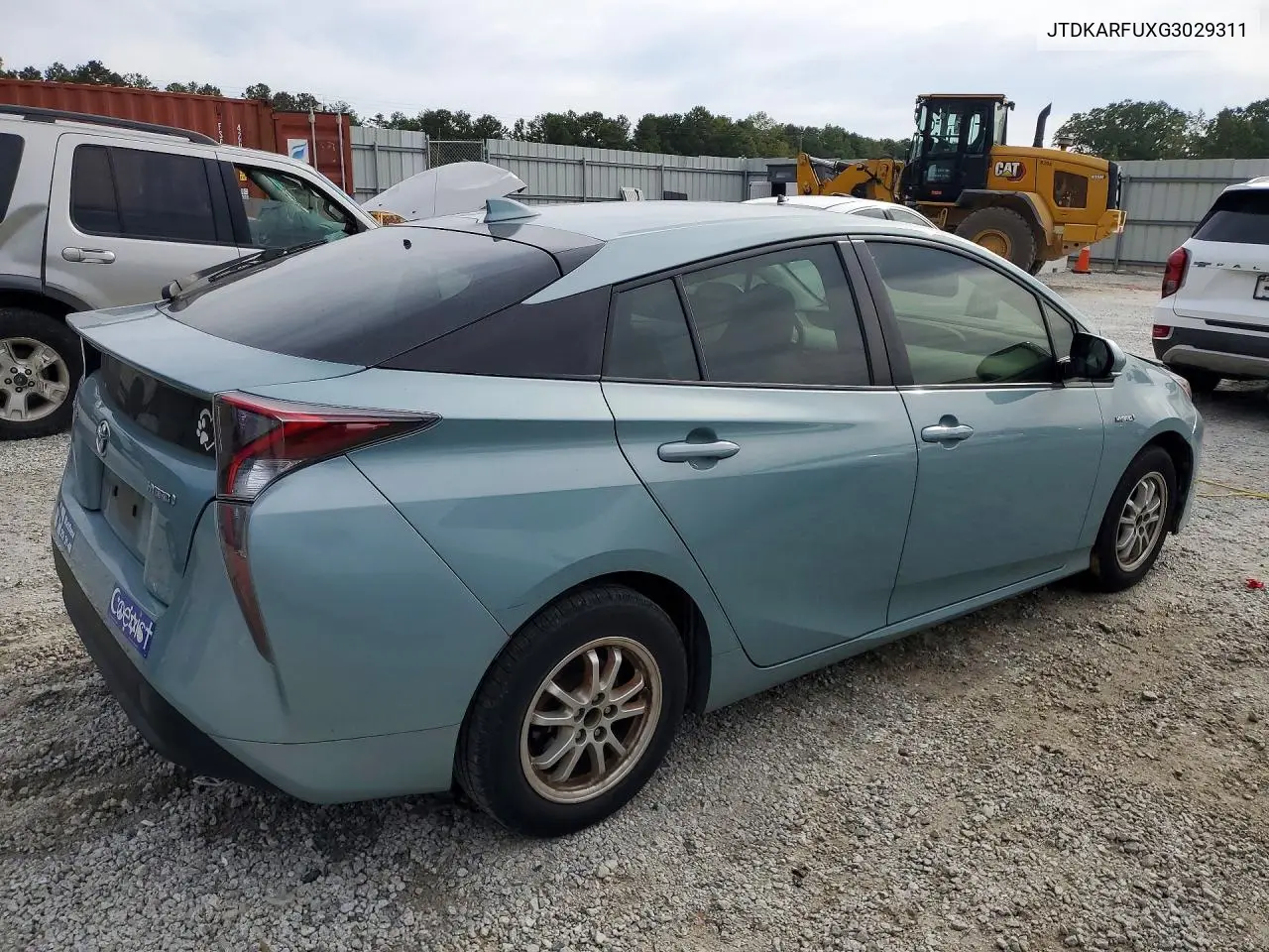 2016 TOYOTA PRIUS VIN JTDKARFUXG3029311 — фото 3