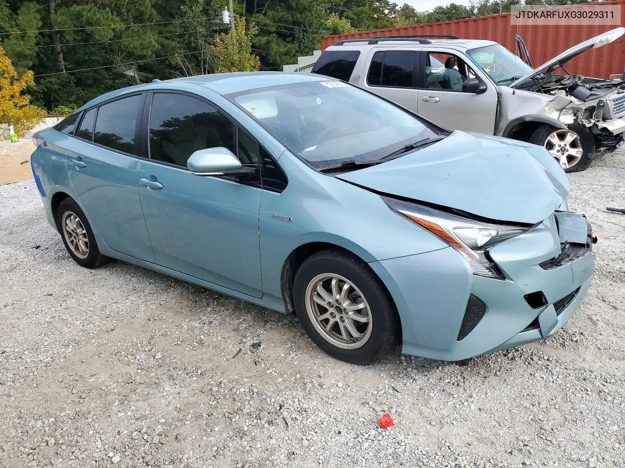 2016 TOYOTA PRIUS VIN JTDKARFUXG3029311 — фото 4