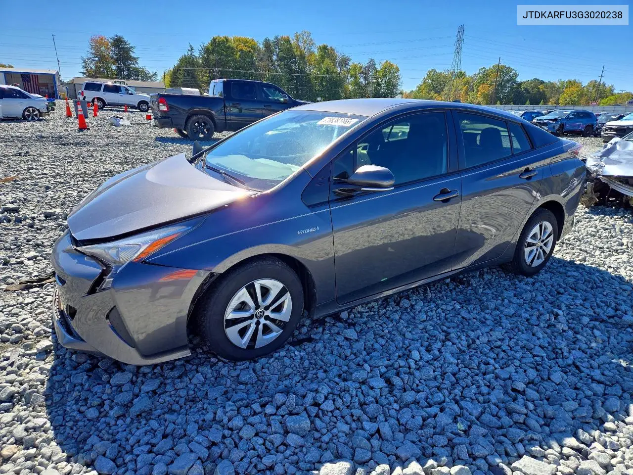 TOYOTA PRIUS 2016, VIN JTDKARFU3G3020238