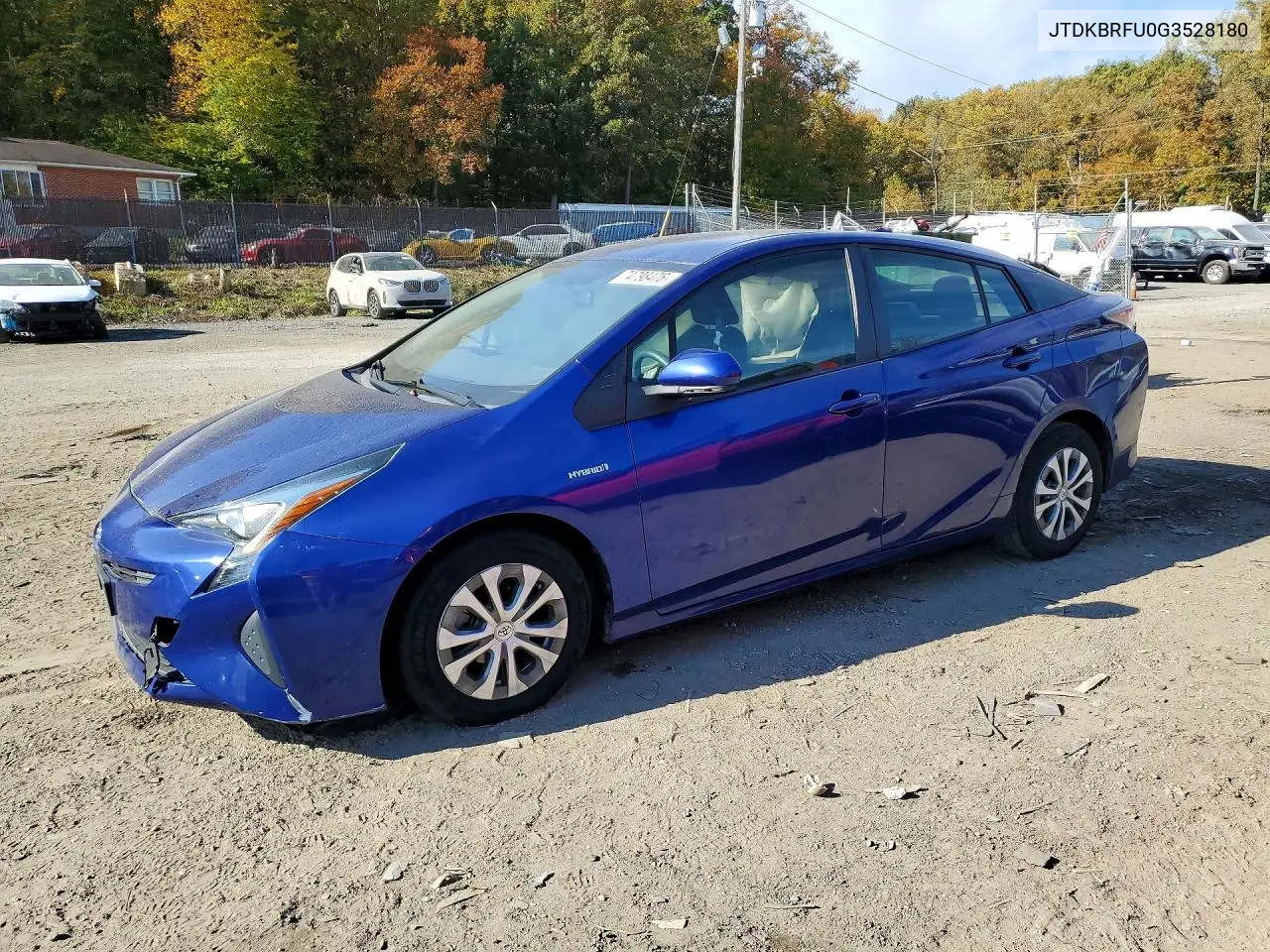 TOYOTA PRIUS 2016, VIN JTDKBRFU0G3528180