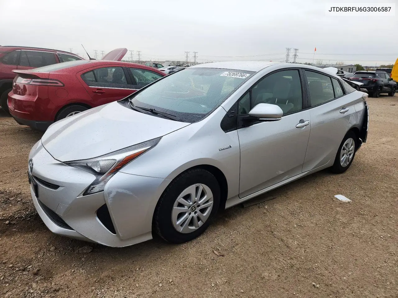 TOYOTA PRIUS 2016, VIN JTDKBRFU6G3006587