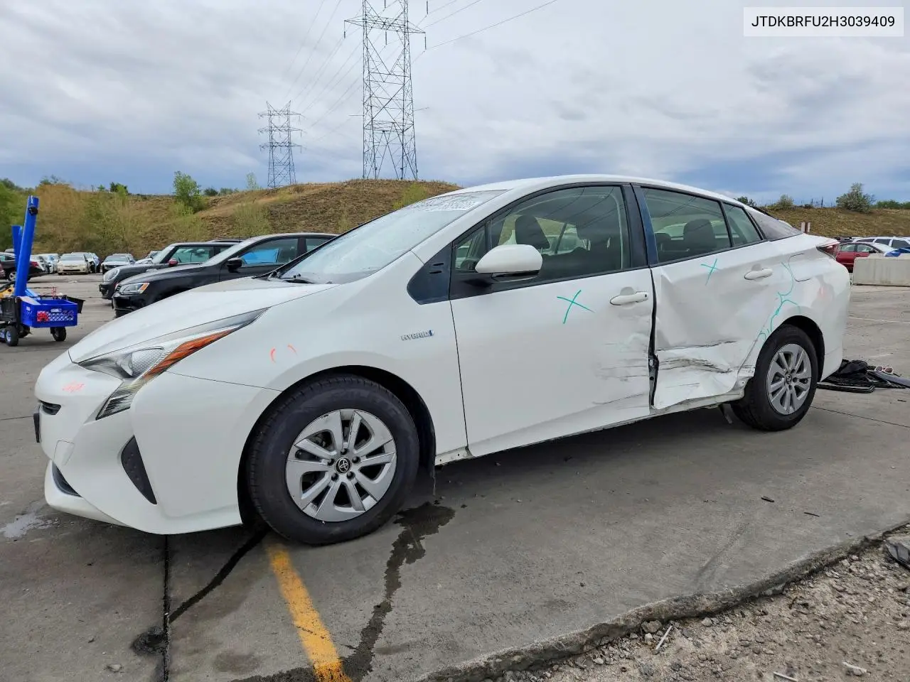 TOYOTA PRIUS 2017, VIN JTDKBRFU2H3039409