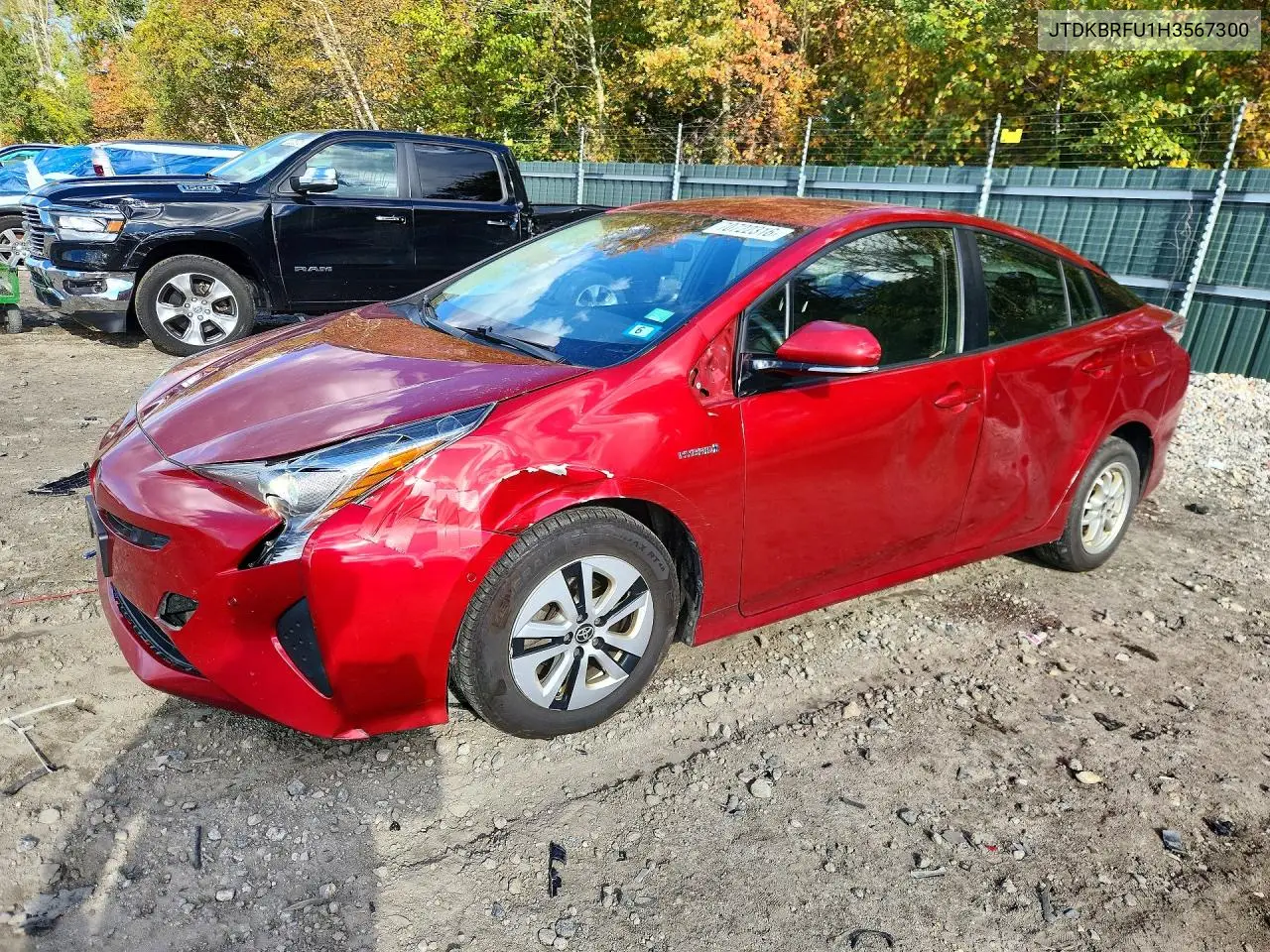TOYOTA PRIUS 2017, VIN JTDKBRFU1H3567300