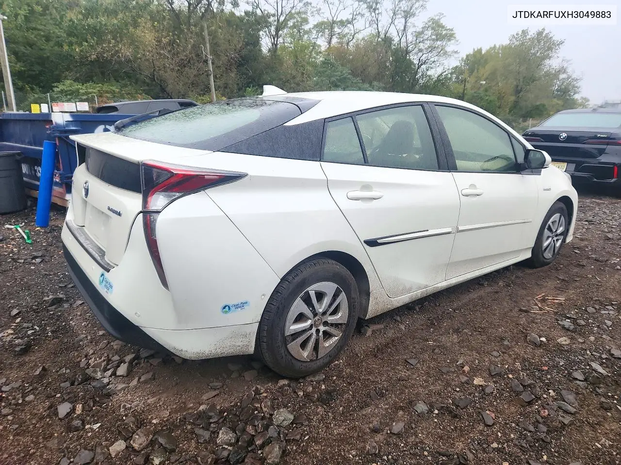 2017 TOYOTA PRIUS VIN JTDKARFUXH3049883 — фото 3
