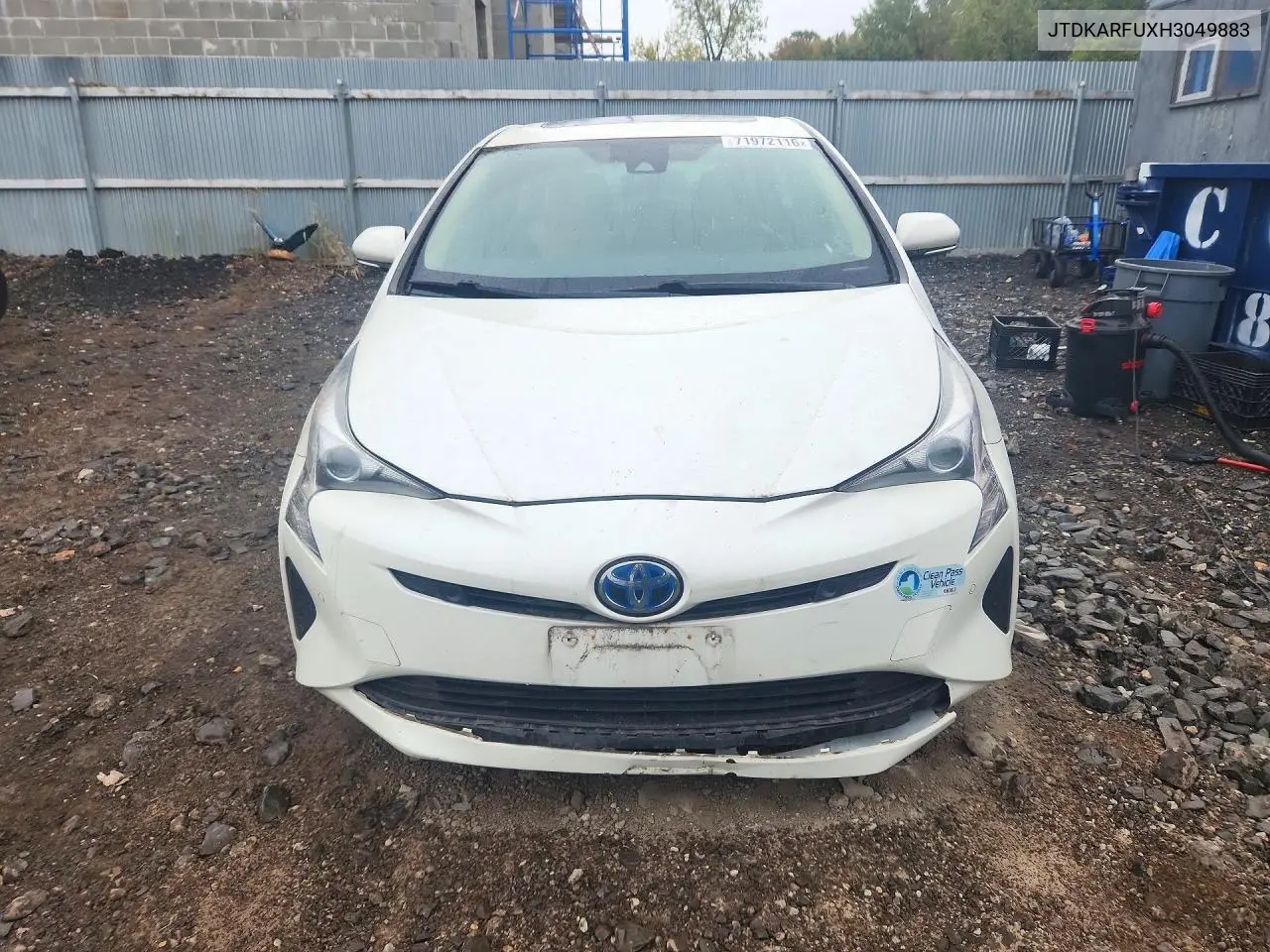 2017 TOYOTA PRIUS VIN JTDKARFUXH3049883 — фото 5