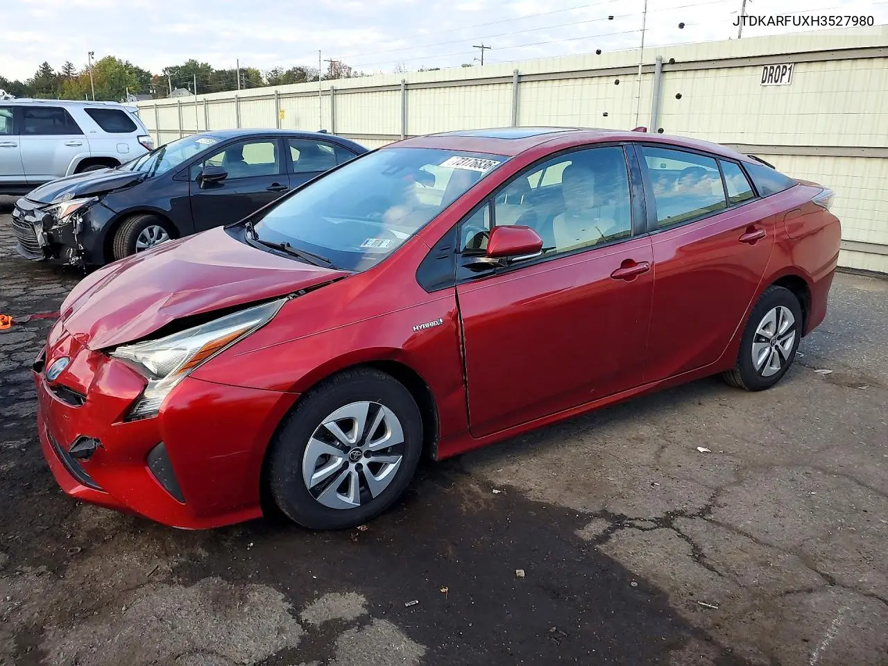 TOYOTA PRIUS 2017, VIN JTDKARFUXH3527980