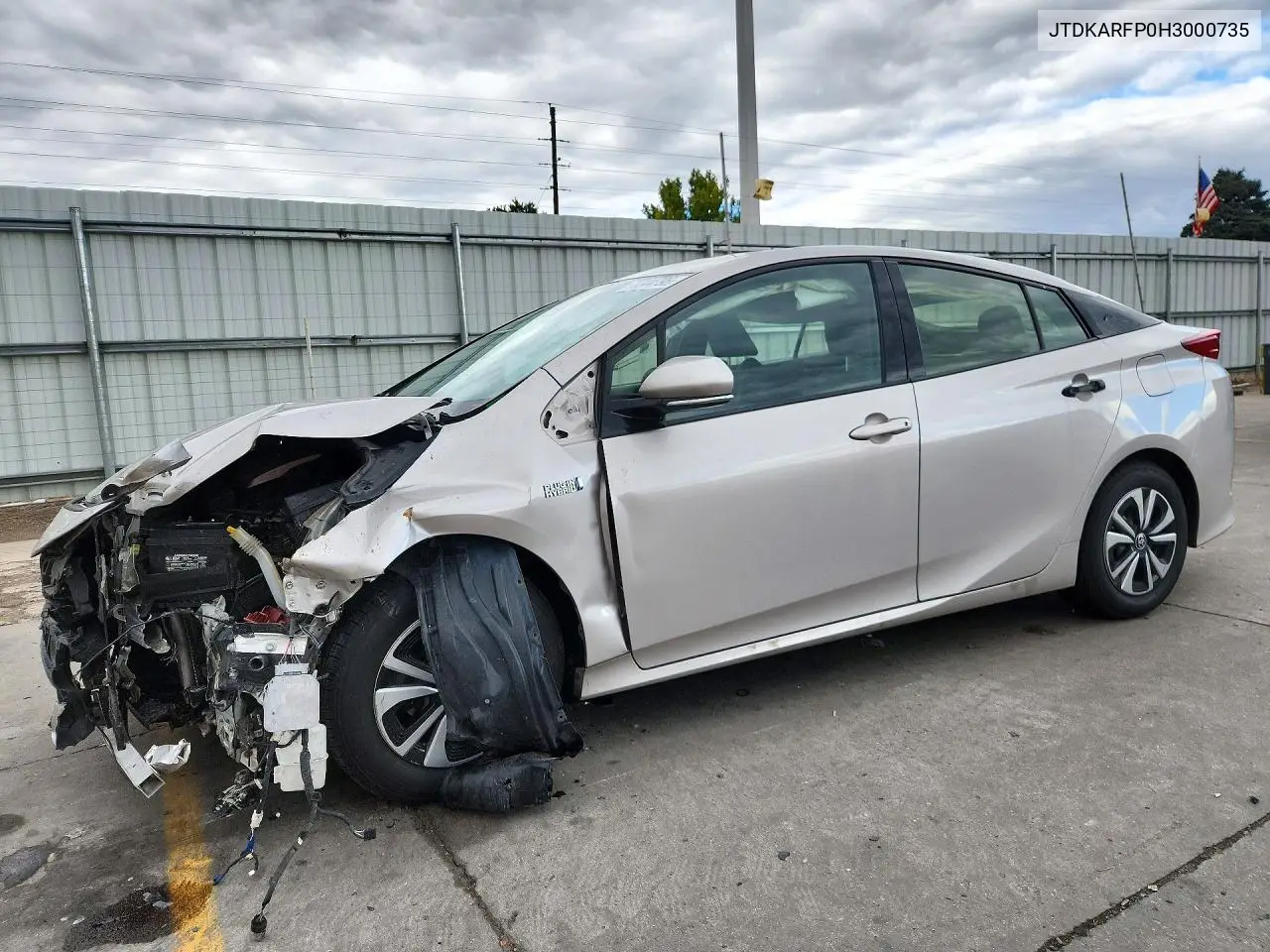 TOYOTA PRIUS 2017, VIN JTDKARFP0H3000735