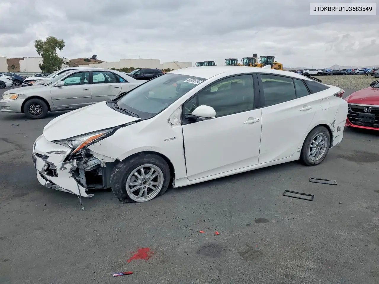 TOYOTA PRIUS 2018, VIN JTDKBRFU1J3583549