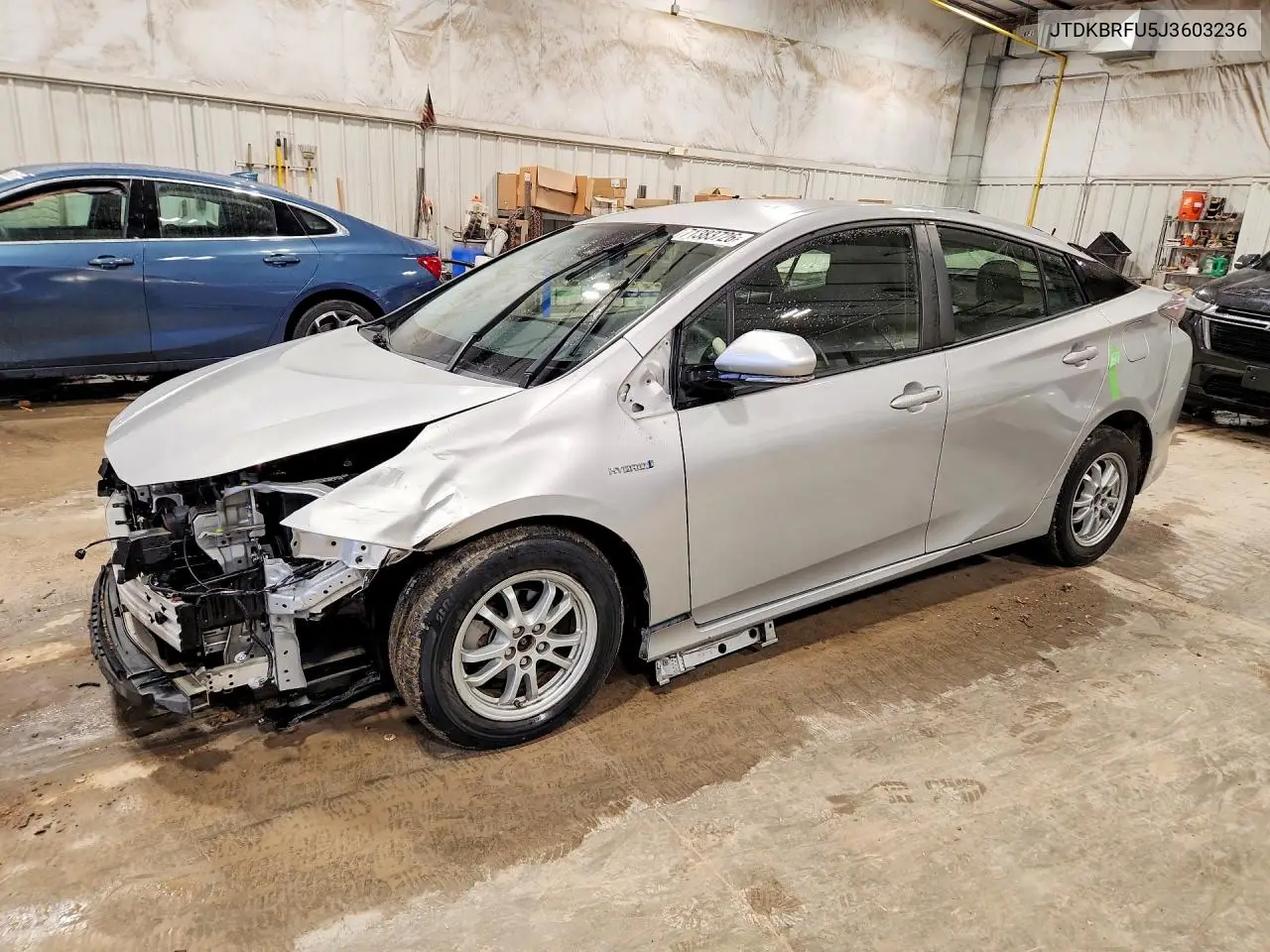 TOYOTA PRIUS 2018, VIN JTDKBRFU5J3603236