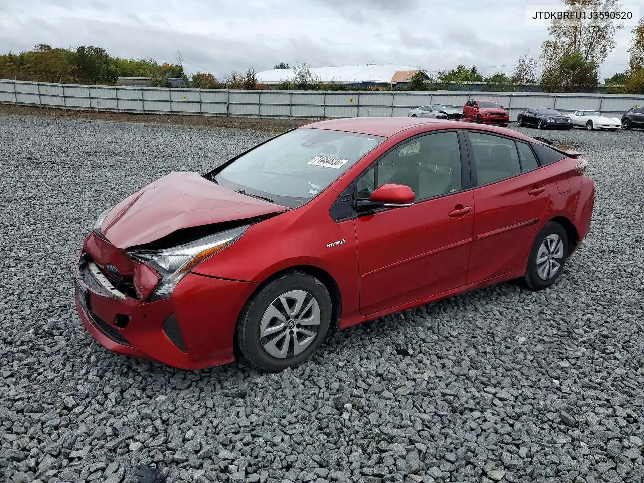 TOYOTA PRIUS 2018, VIN JTDKBRFU1J3590520