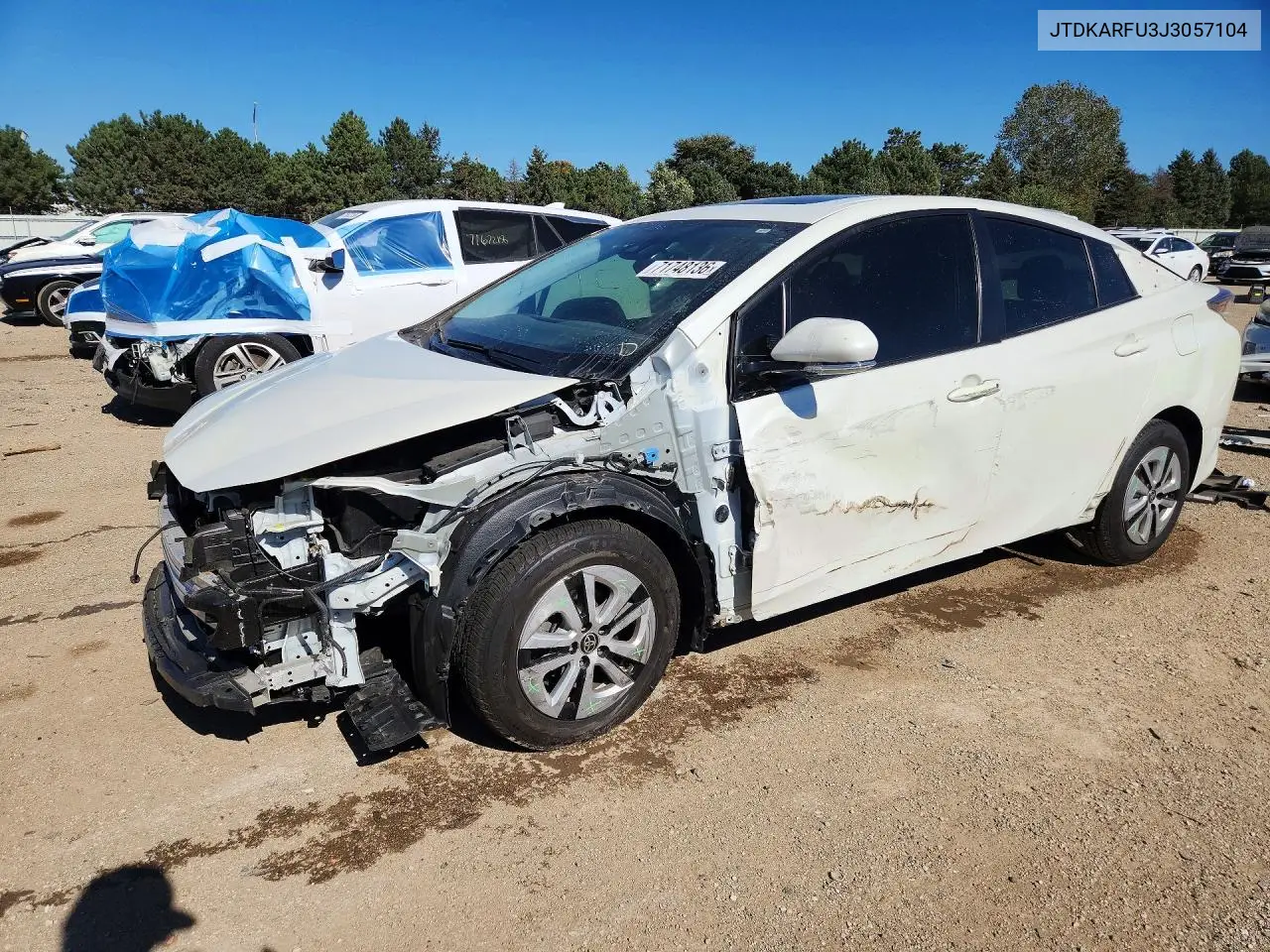 TOYOTA PRIUS 2018, VIN JTDKARFU3J3057104