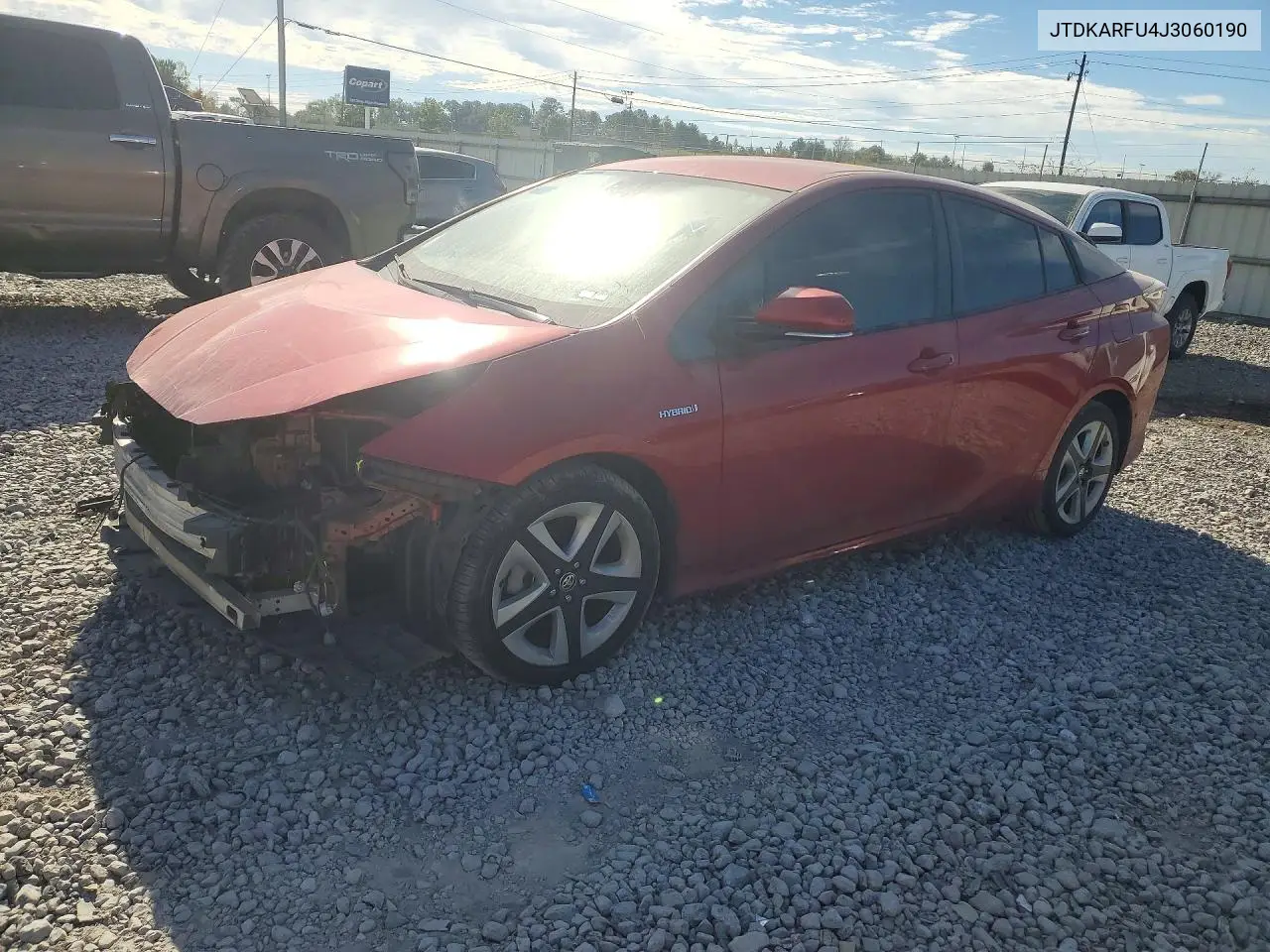 TOYOTA PRIUS 2018, VIN JTDKARFU4J3060190