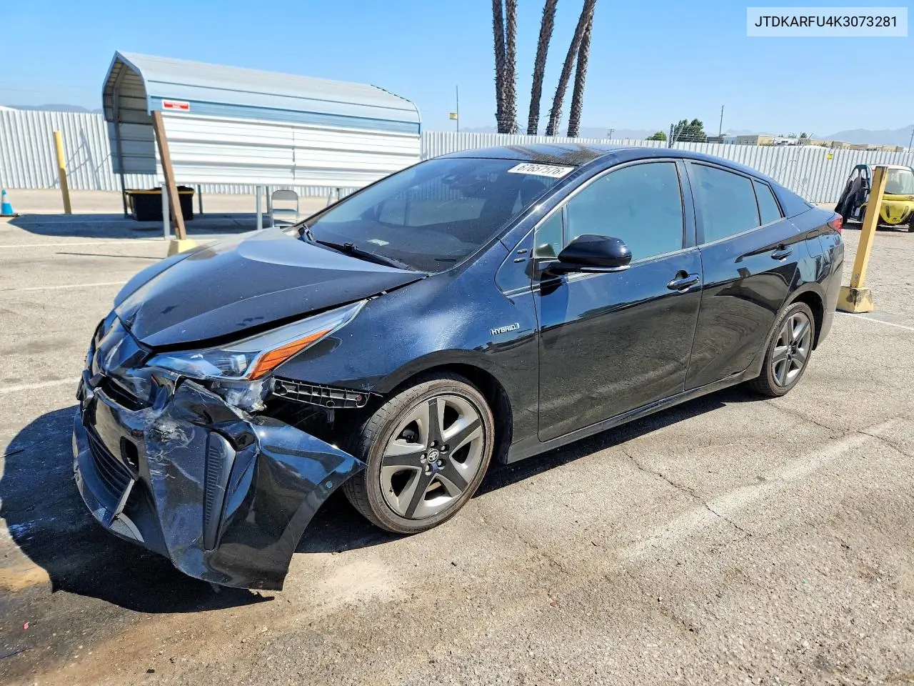TOYOTA PRIUS 2019, VIN JTDKARFU4K3073281