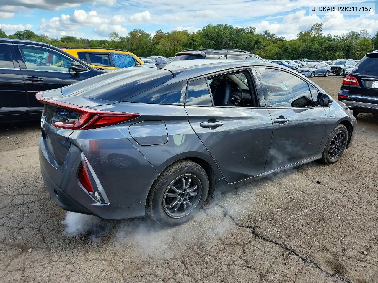 2019 TOYOTA PRIUS VIN JTDKARFP2K3117157 — фото 3