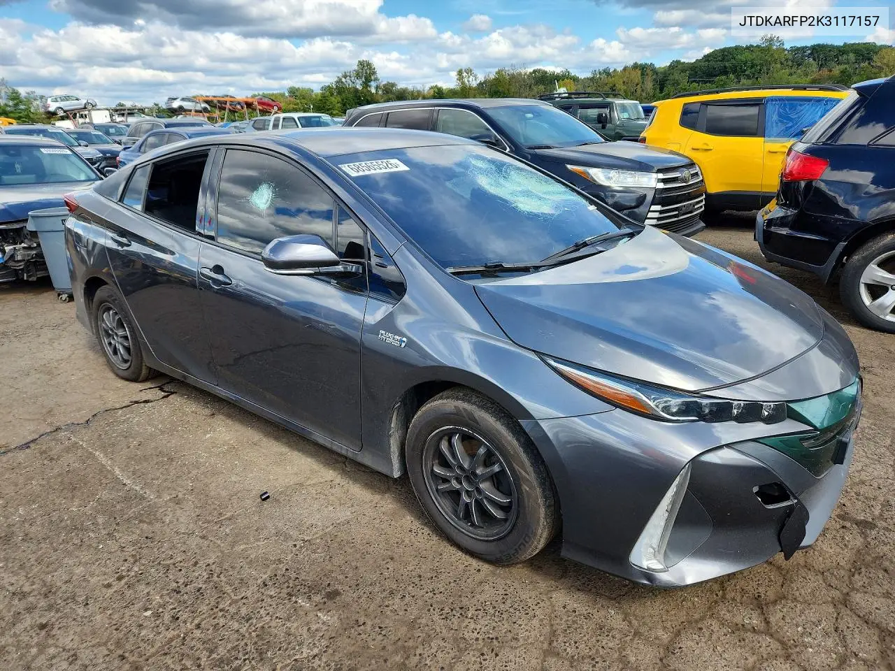 2019 TOYOTA PRIUS VIN JTDKARFP2K3117157 — фото 4