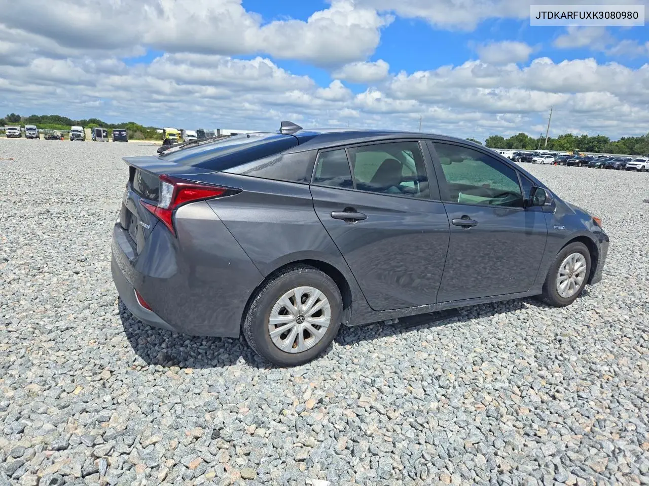 2019 TOYOTA PRIUS VIN JTDKARFUXK3080980 — фото 3