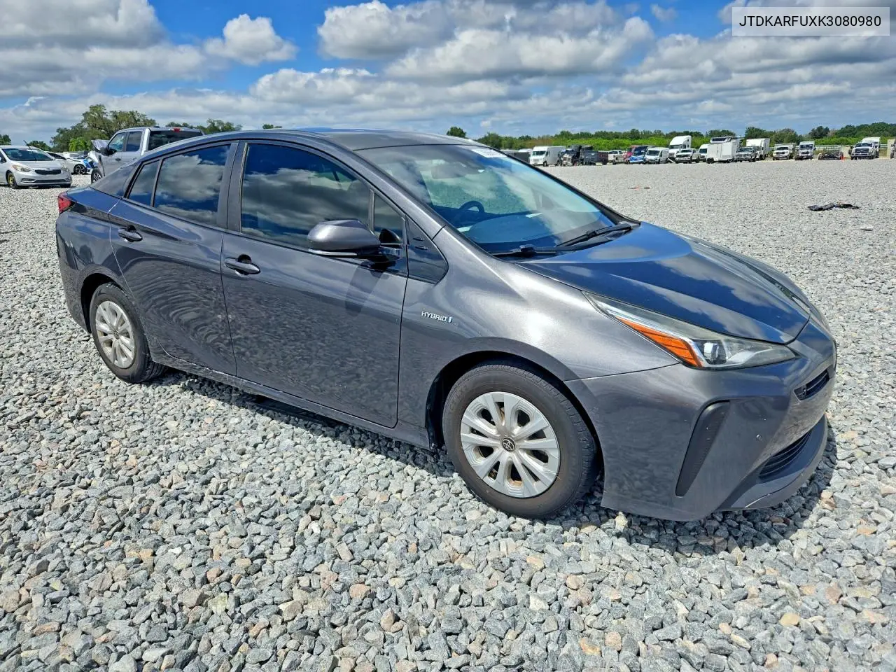 2019 TOYOTA PRIUS VIN JTDKARFUXK3080980 — фото 4