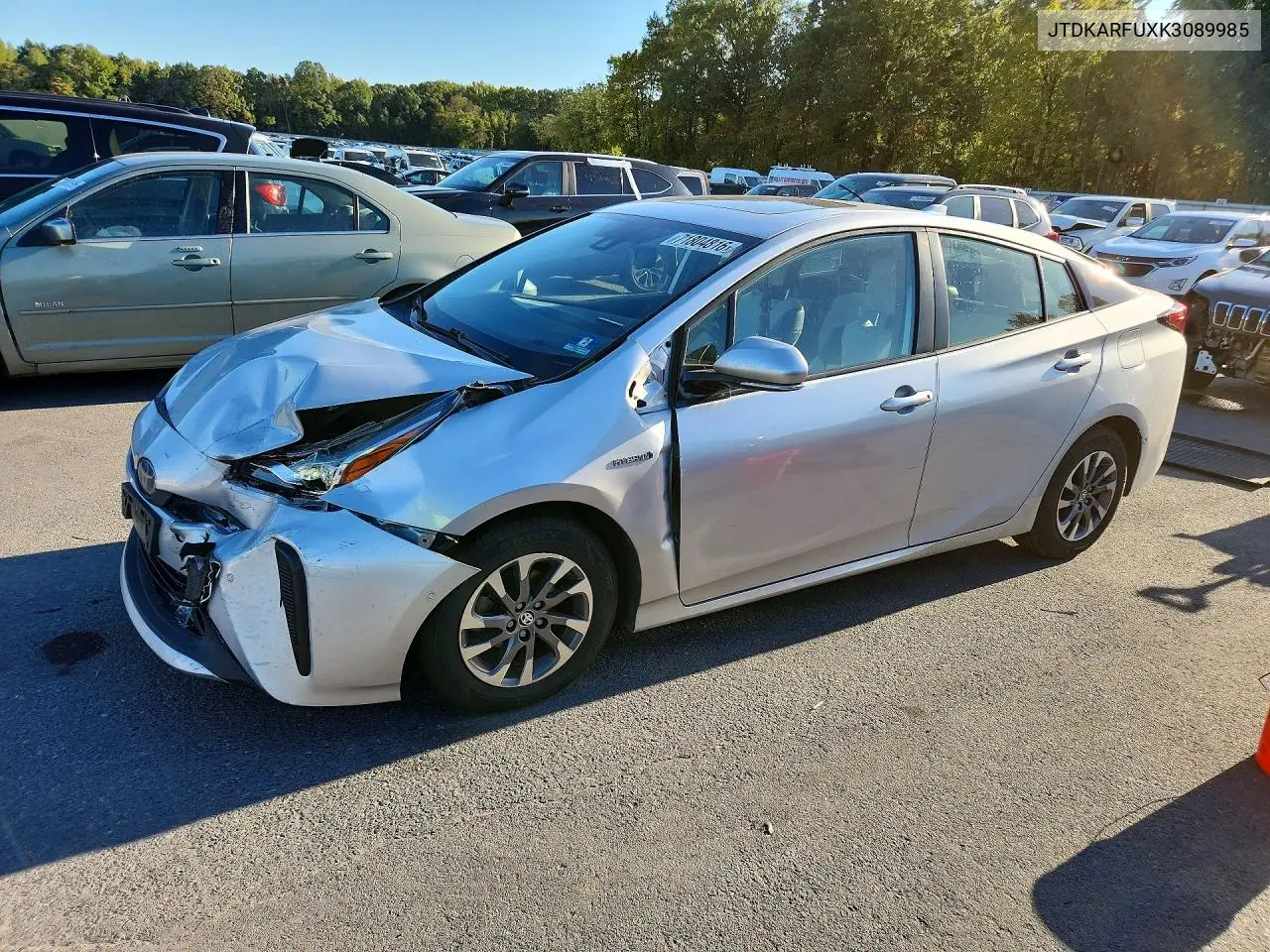 TOYOTA PRIUS 2019, VIN JTDKARFUXK3089985