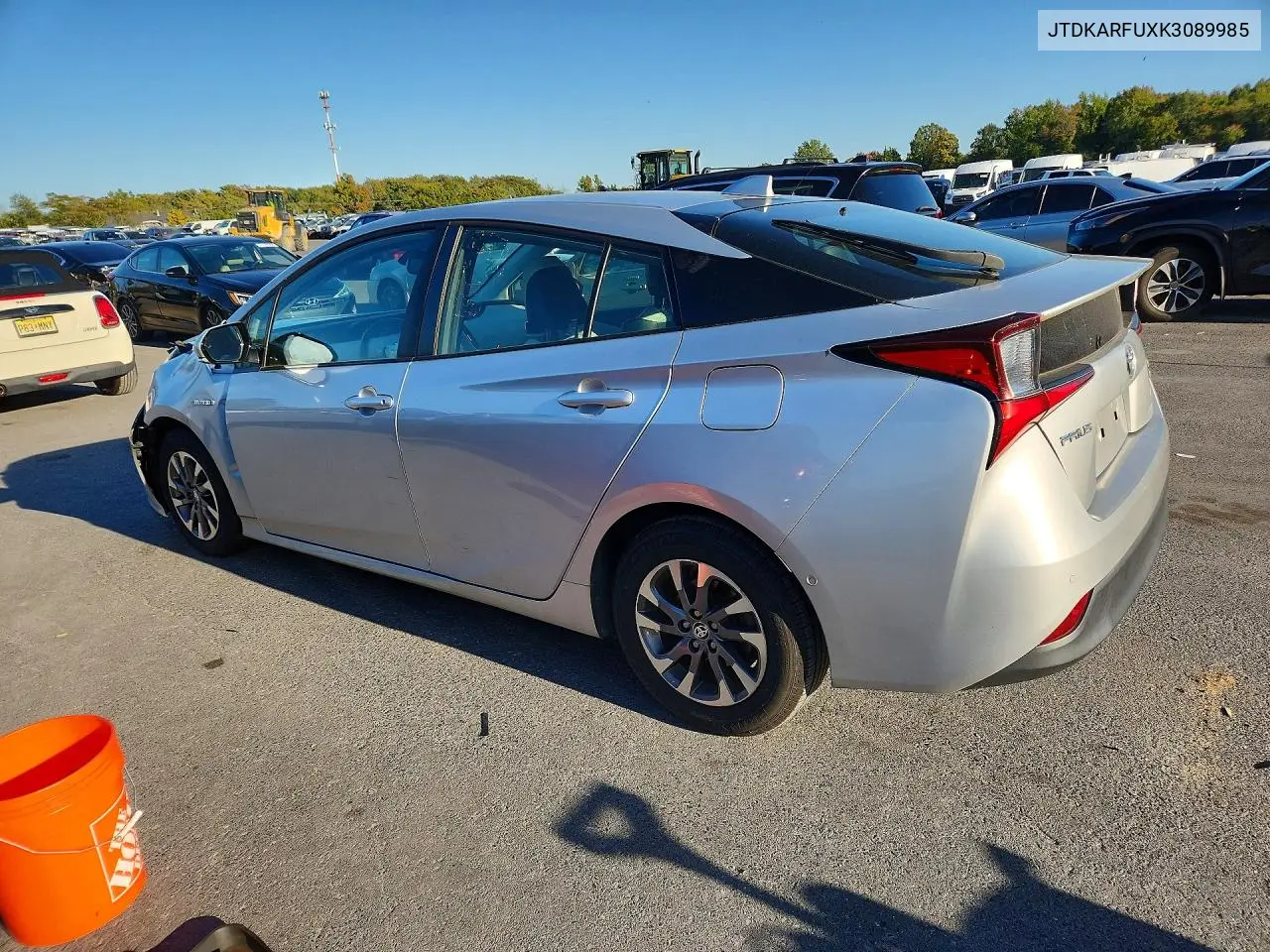 2019 TOYOTA PRIUS VIN JTDKARFUXK3089985 — фото 2