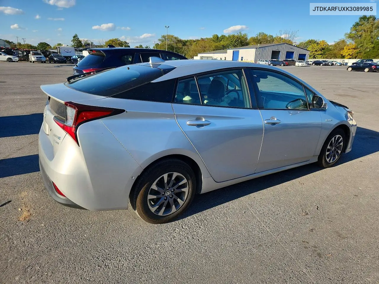 2019 TOYOTA PRIUS VIN JTDKARFUXK3089985 — фото 3