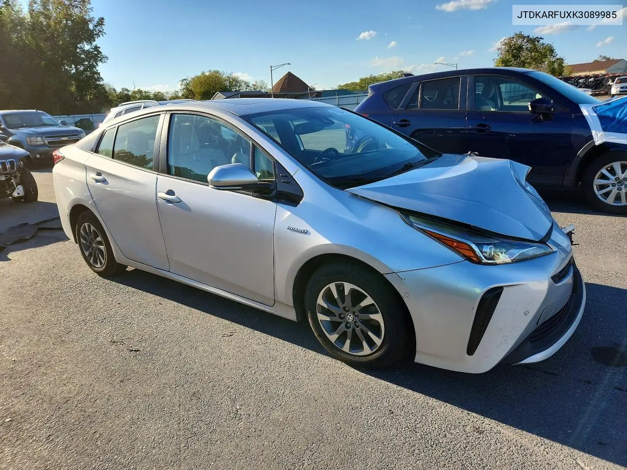 2019 TOYOTA PRIUS VIN JTDKARFUXK3089985 — фото 4