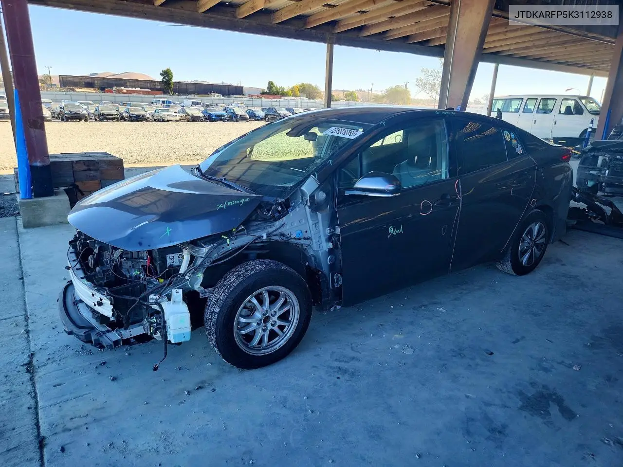 TOYOTA PRIUS 2019, VIN JTDKARFP5K3112938