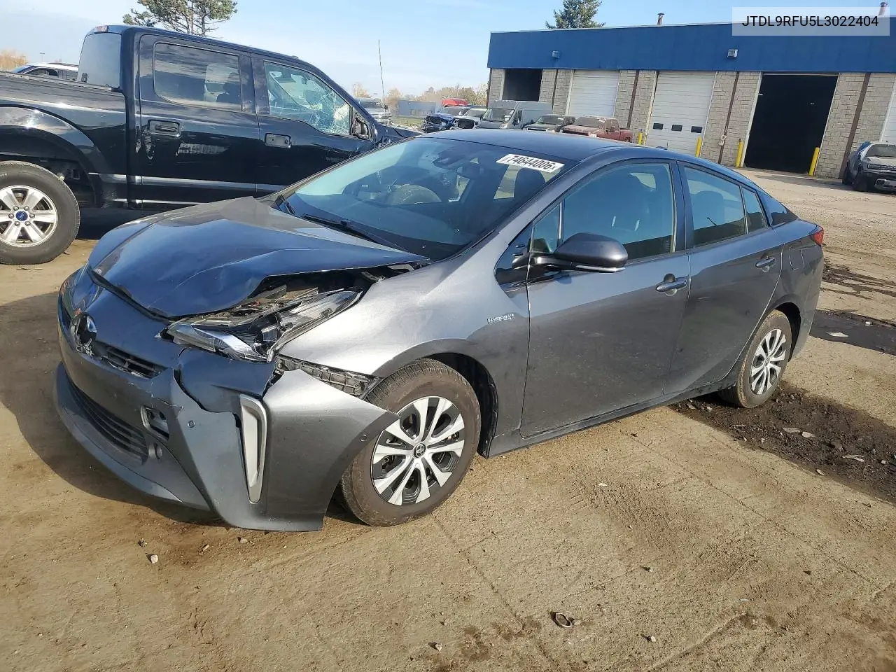 TOYOTA PRIUS 2020, VIN JTDL9RFU5L3022404
