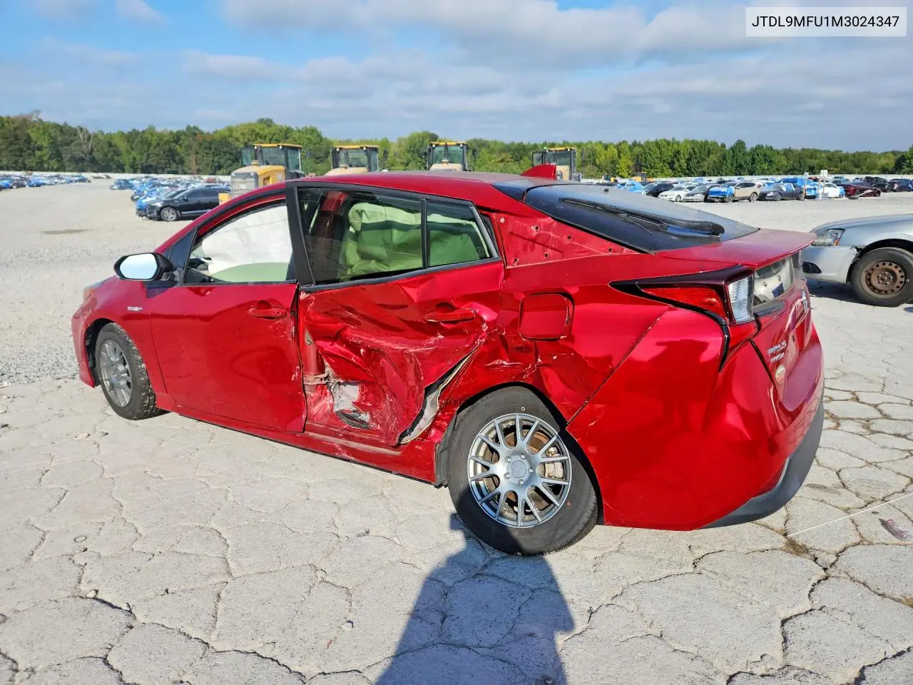 2021 TOYOTA PRIUS VIN JTDL9MFU1M3024347 — фото 2