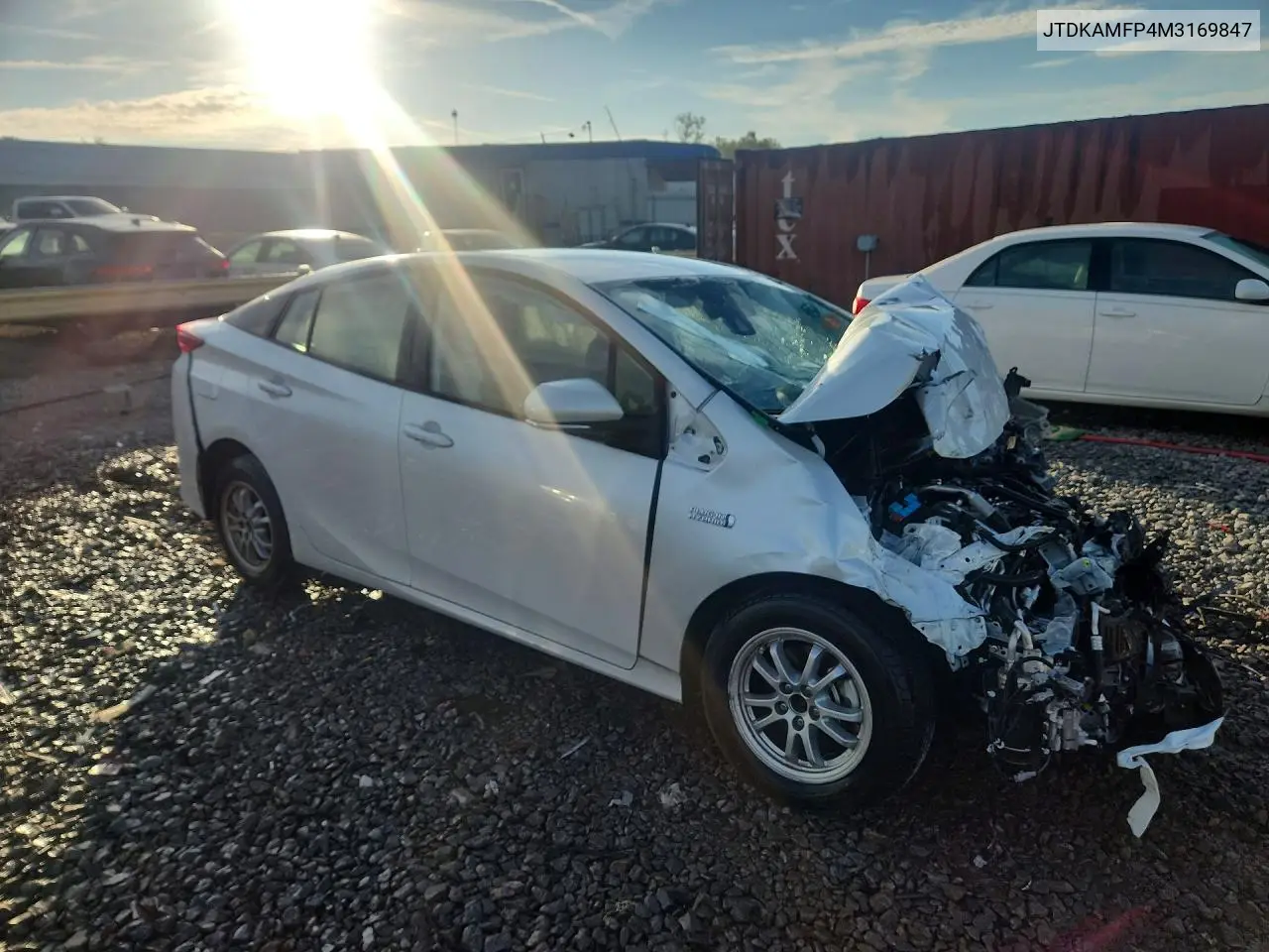 2021 TOYOTA PRIUS VIN JTDKAMFP4M3169847 — фото 4
