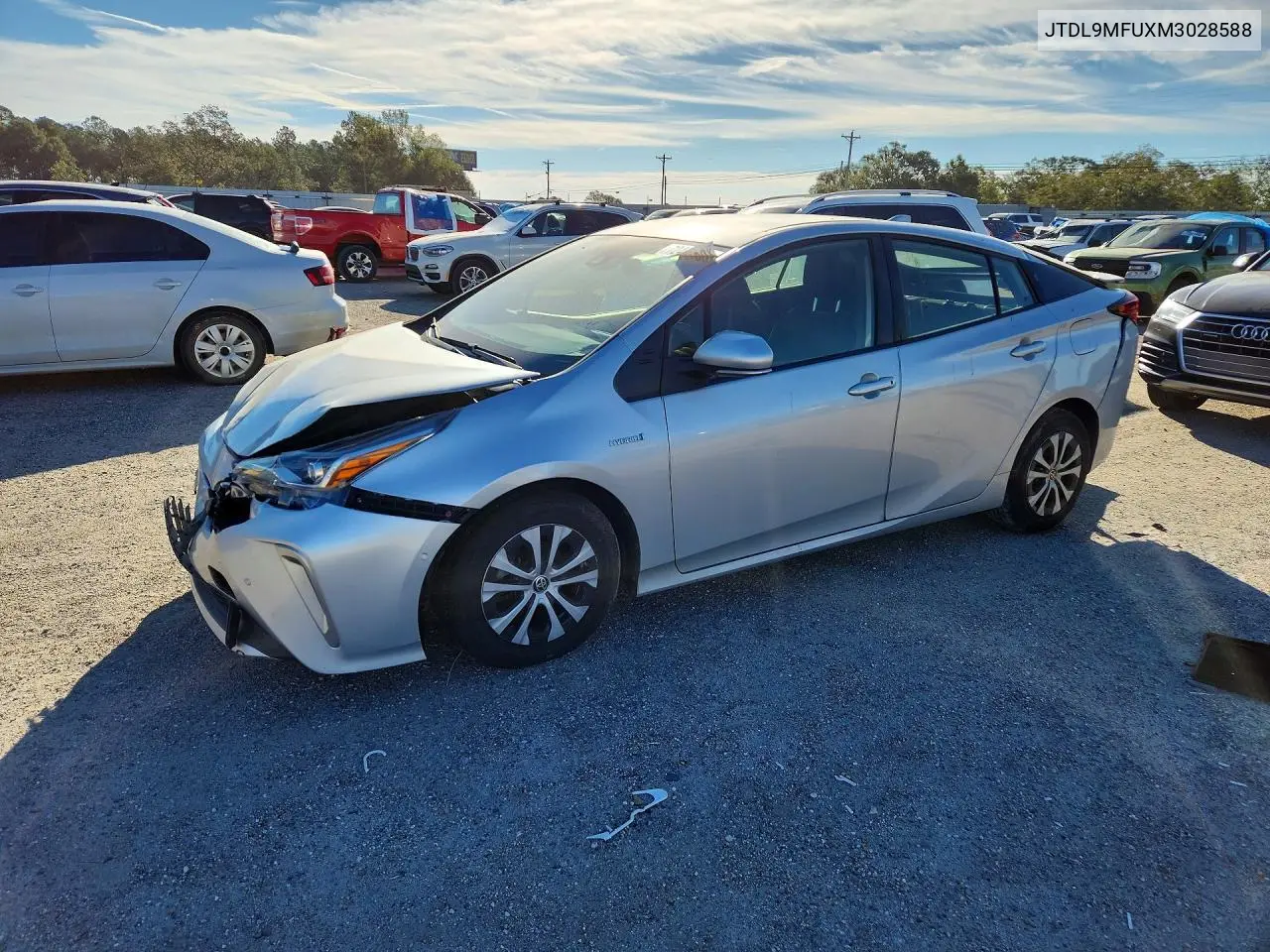 TOYOTA PRIUS 2021, VIN JTDL9MFUXM3028588