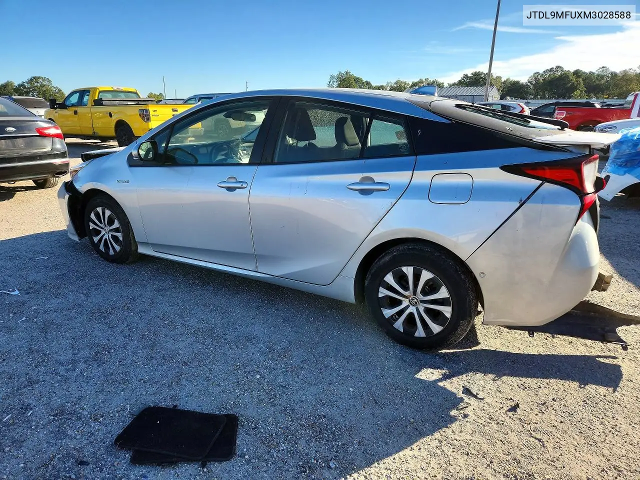 2021 TOYOTA PRIUS VIN JTDL9MFUXM3028588 — фото 2