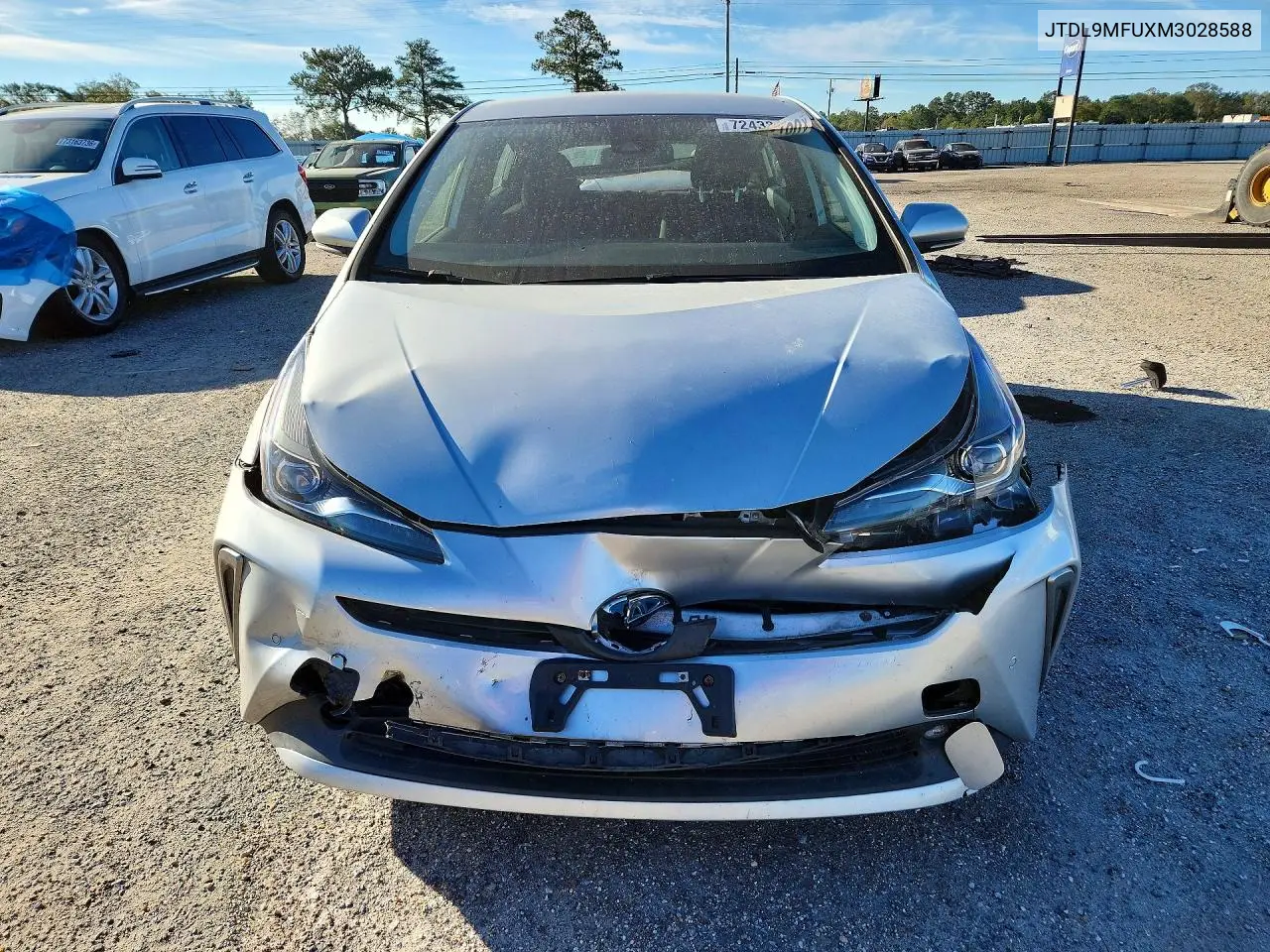 2021 TOYOTA PRIUS VIN JTDL9MFUXM3028588 — фото 5