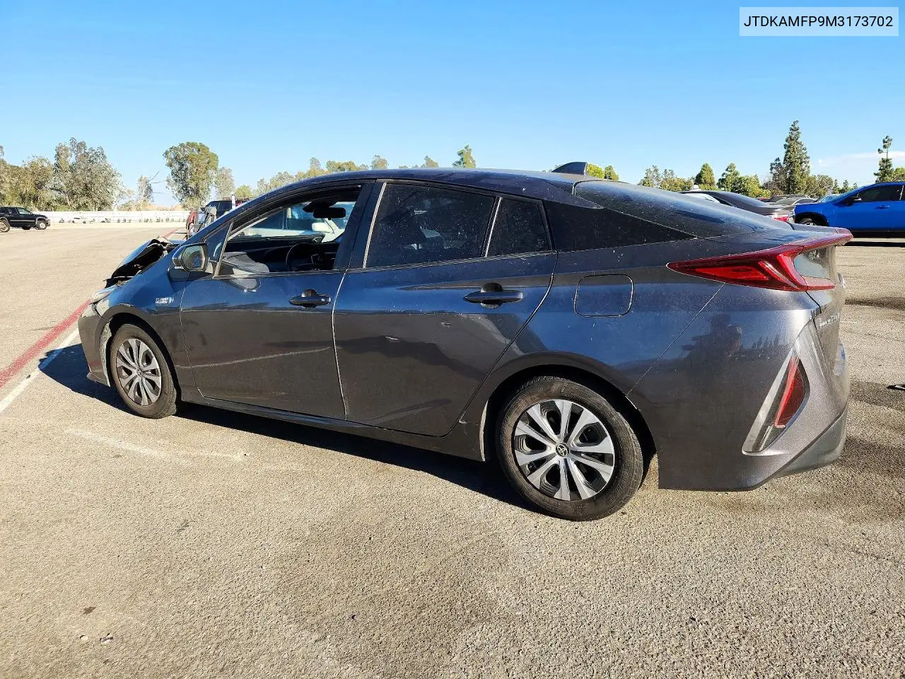 2021 TOYOTA PRIUS VIN JTDKAMFP9M3173702 — фото 2