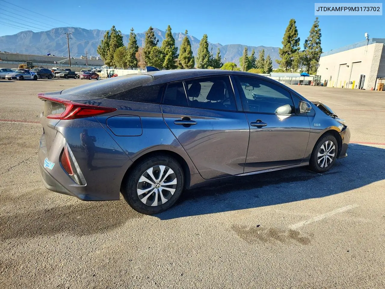 2021 TOYOTA PRIUS VIN JTDKAMFP9M3173702 — фото 3