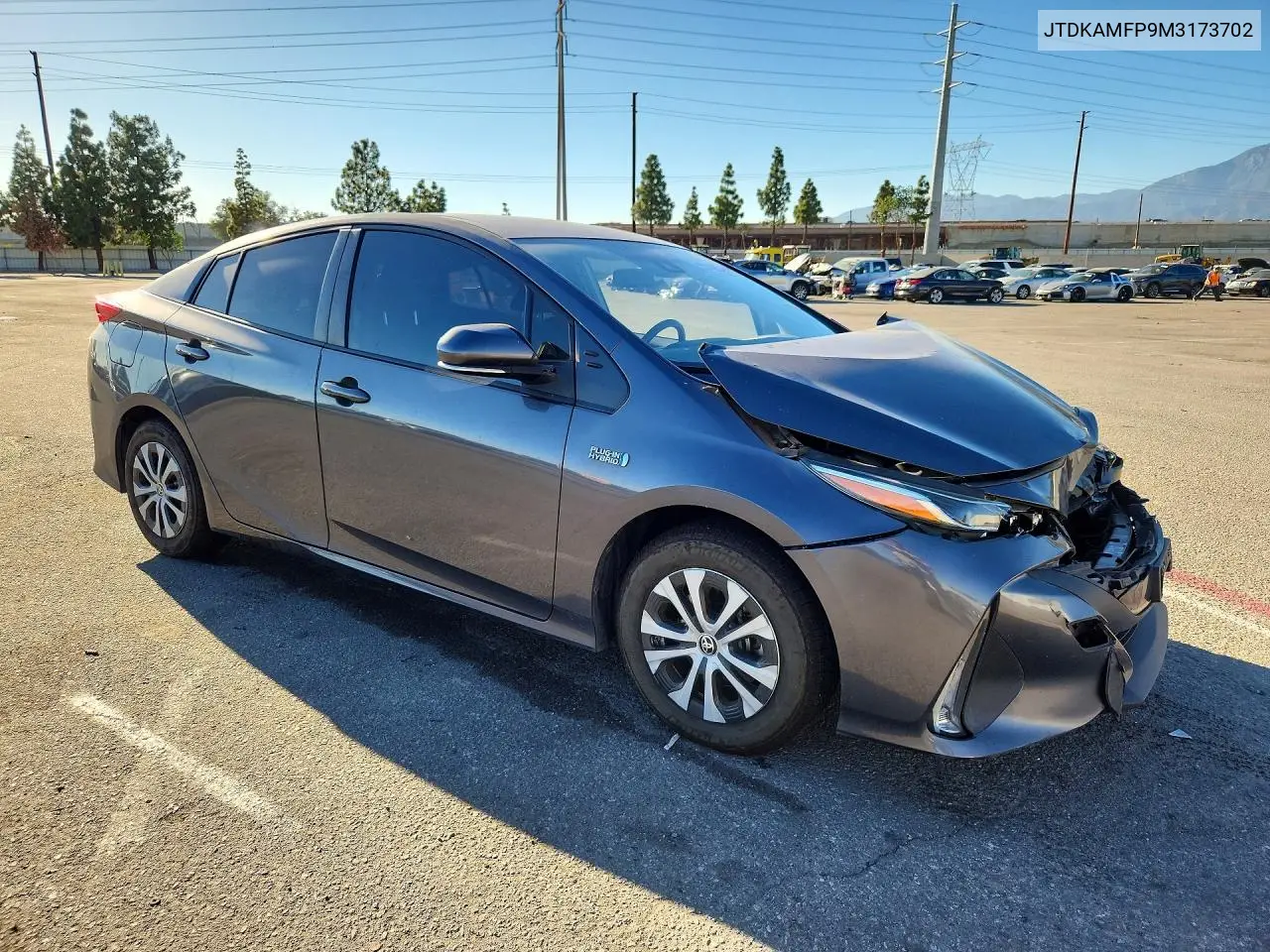 2021 TOYOTA PRIUS VIN JTDKAMFP9M3173702 — фото 4