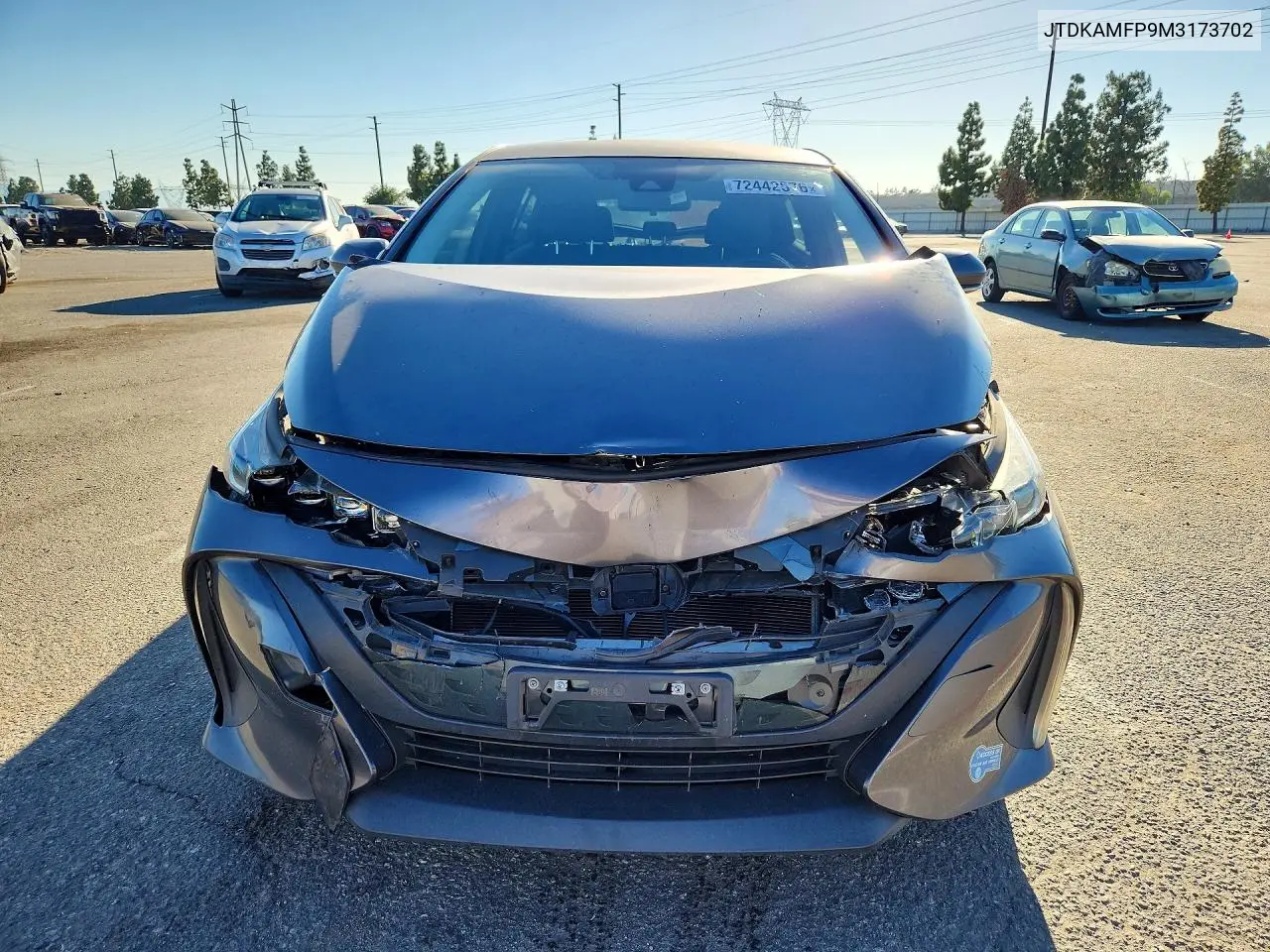2021 TOYOTA PRIUS VIN JTDKAMFP9M3173702 — фото 5
